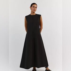 Dissh - MAGGIE BLACK COTTON MIDI DRESS